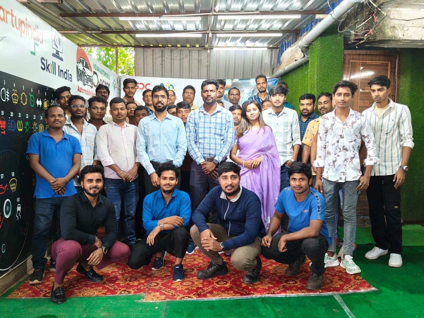 IAD training batch group photo at the Skill India centre